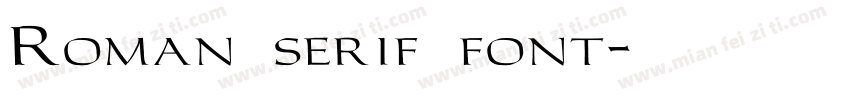 Roman serif font字体转换